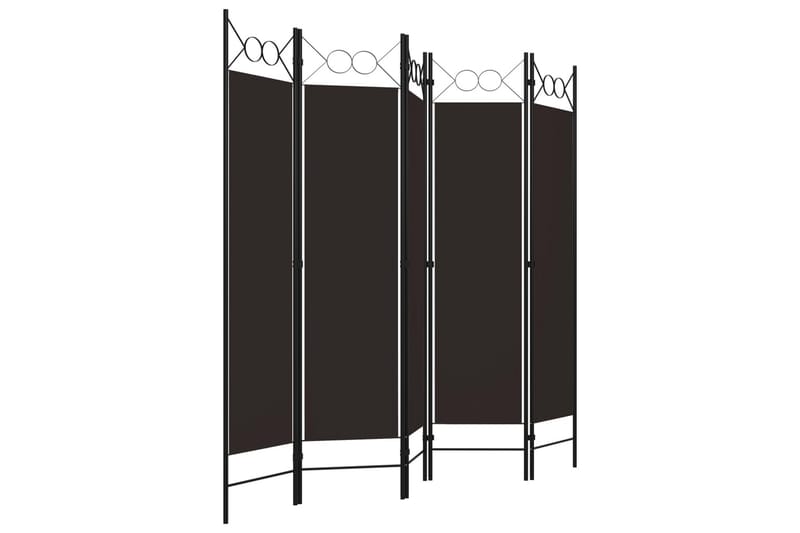 Romdeler 5 paneler brun 200x180 cm - Innredning - Romdelere - Skjermvegg
