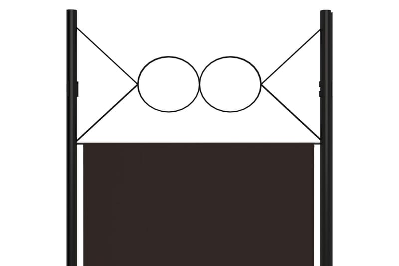 Romdeler 5 paneler brun 200x180 cm - Innredning - Romdelere - Skjermvegg