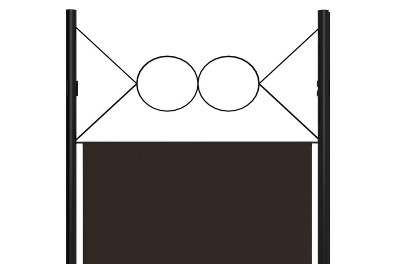 Romdeler 5 paneler brun 200x180 cm - Skjermvegg - Romdelere