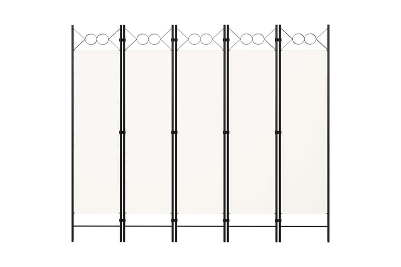 Romdeler 5 paneler hvit 200x180 cm - Innredning - Romdelere - Skjermvegg