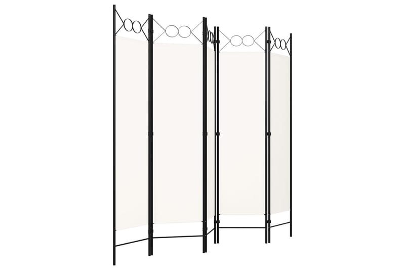 Romdeler 5 paneler hvit 200x180 cm - Innredning - Romdelere - Skjermvegg
