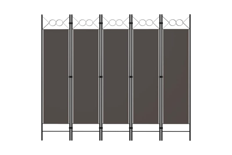 Romdeler 5 paneler antrasitt 200x180 cm - Skjermvegg - Romdelere