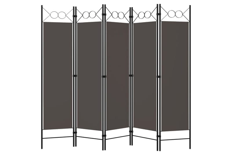 Romdeler 5 paneler antrasitt 200x180 cm - Innredning - Romdelere - Skjermvegg