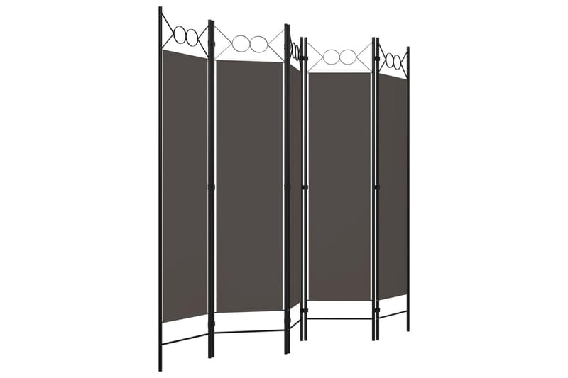 Romdeler 5 paneler antrasitt 200x180 cm - Innredning - Romdelere - Skjermvegg