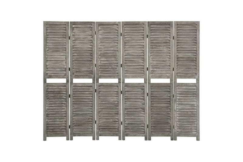 Romdeler 5 paneler grå 214x166 cm heltre - Grå - Innredning - Romdelere - Skjermvegg