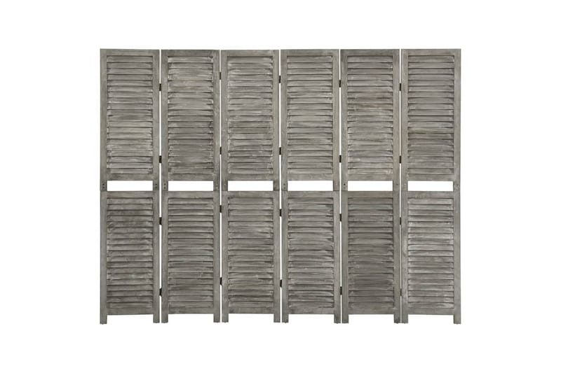 Romdeler 5 paneler grå 214x166 cm heltre - Grå - Skjermvegg - Romdelere