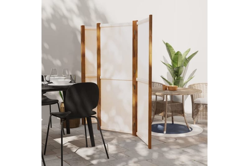 Romdeler 5 paneler kremhvit 350x180 cm - Krem - Innredning - Romdelere - Skjermvegg