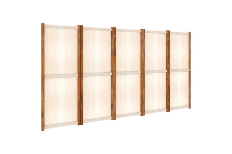 Romdeler 5 paneler kremhvit 350x180 cm - Krem - Innredning - Romdelere - Skjermvegg