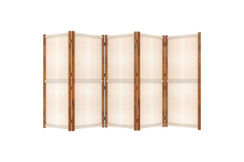 Romdeler 5 paneler kremhvit 350x180 cm - Krem - Skjermvegg - Romdelere