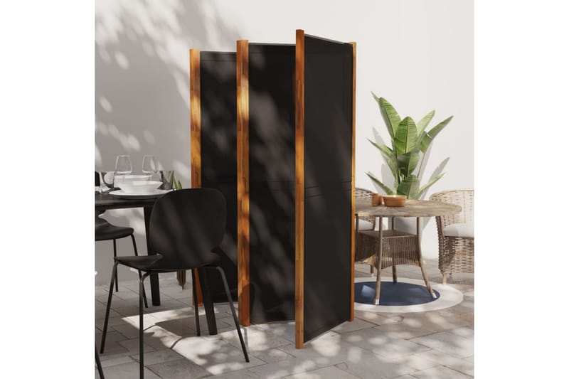 Romdeler 5 paneler svart 350x180 cm - Svart - Innredning - Romdelere - Skjermvegg