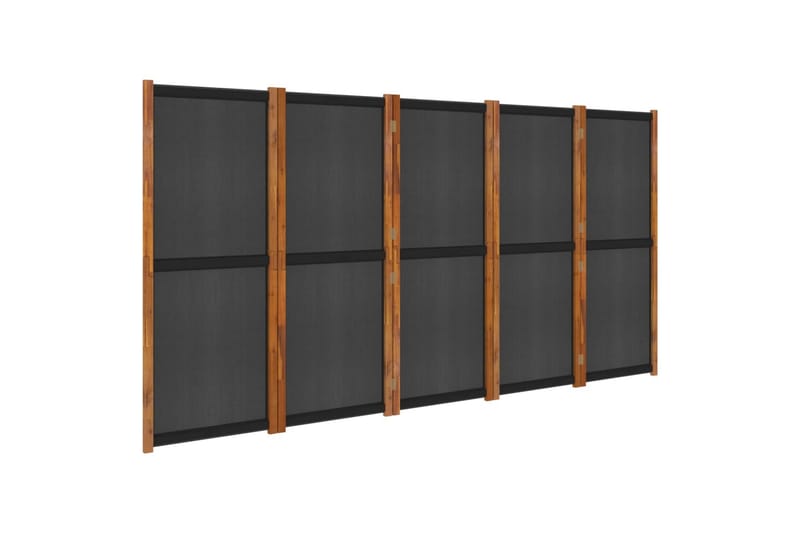 Romdeler 5 paneler svart 350x180 cm - Svart - Innredning - Romdelere - Skjermvegg