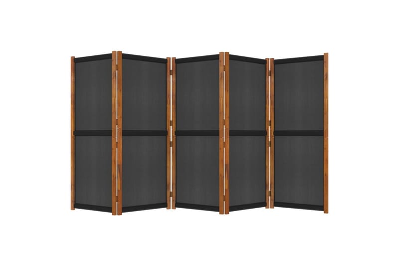 Romdeler 5 paneler svart 350x180 cm - Svart - Innredning - Romdelere - Skjermvegg