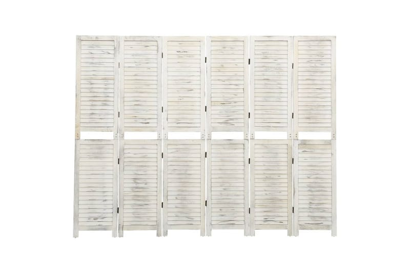 Romdeler 5 paneler antikk hvit 215x166 cm heltre - Hvit - Skjermvegg - Romdelere