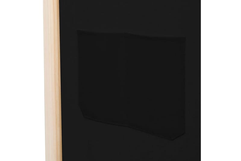 Romdeler 6 paneler svart 240x170x4 cm stoff - Innredning - Romdelere - Skjermvegg