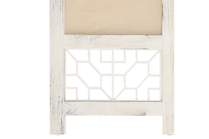 Romdeler 6 paneler kremhvit 210x165 cm stoff - Krem - Innredning - Romdelere - Skjermvegg
