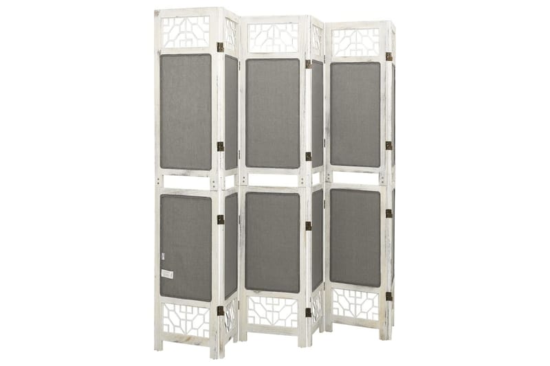 Romdeler 6 paneler grå 210x165 cm stoff - Grå - Skjermvegg - Romdelere