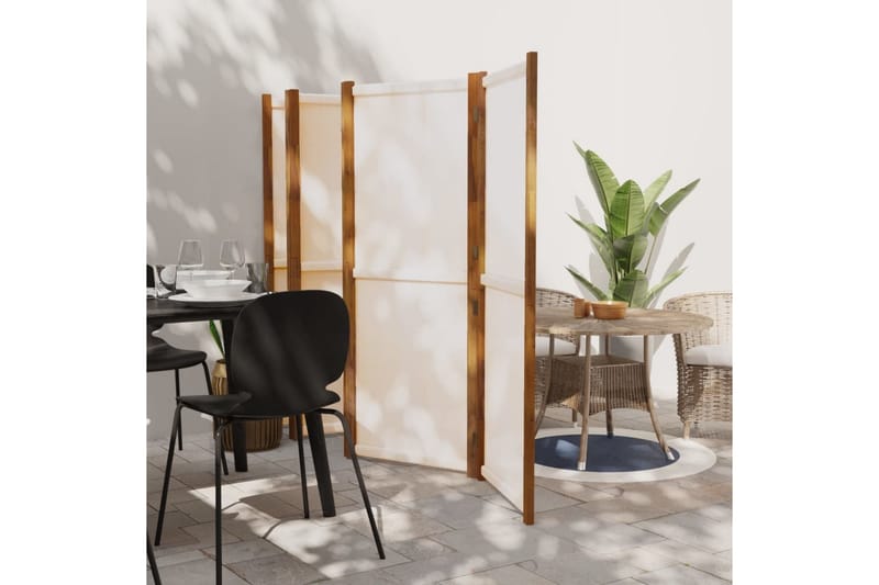 Romdeler 6 paneler kremhvit 420x180 cm - Krem - Innredning - Romdelere - Skjermvegg
