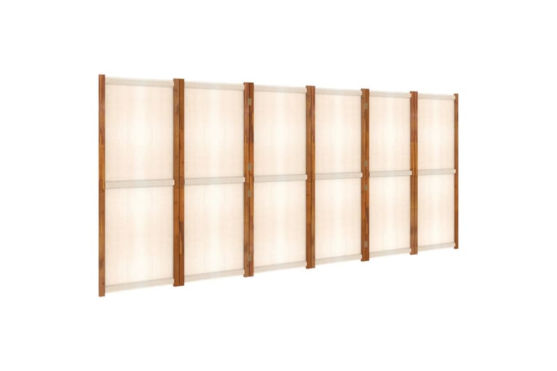 Romdeler 6 paneler kremhvit 420x180 cm - Krem - Innredning - Romdelere - Skjermvegg