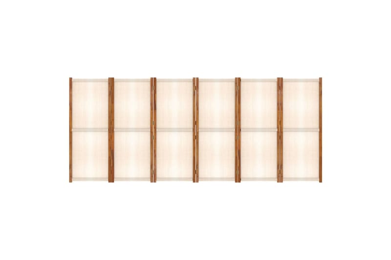 Romdeler 6 paneler kremhvit 420x180 cm - Krem - Skjermvegg - Romdelere