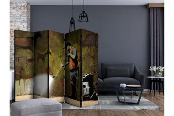 Romdeler - Banksy - Cave Painting II 225x172 - Artgeist sp. z o. o. - Innredning - Romdelere - Bretteskjerm