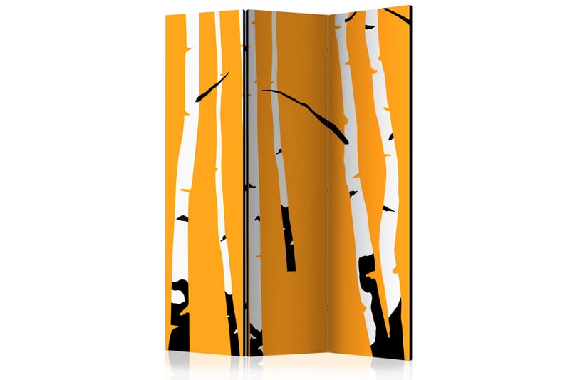 Romdeler Birches on the Orange Background - Artgeist sp. z o. o. - Bretteskjerm - Romdelere