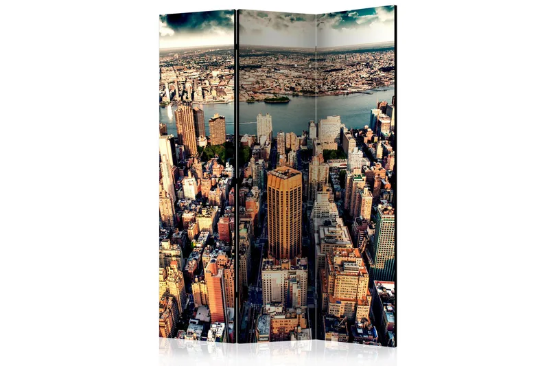 Romdeler - Bird's Eye View of New York 135x172 - Artgeist sp. z o. o. - Innredning - Romdelere - Bretteskjerm
