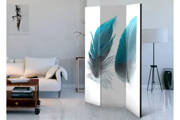Romdeler Blue Feathers 135x172 - Artgeist sp. z o. o. - Innredning - Romdelere - Bretteskjerm