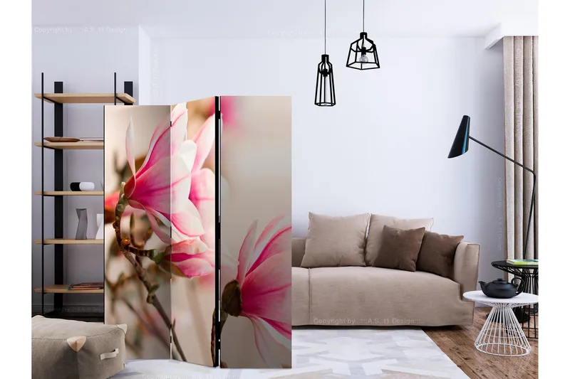 Romdeler -  Branch of magnolia tree 135x172 - Artgeist sp. z o. o. - Innredning - Romdelere - Bretteskjerm