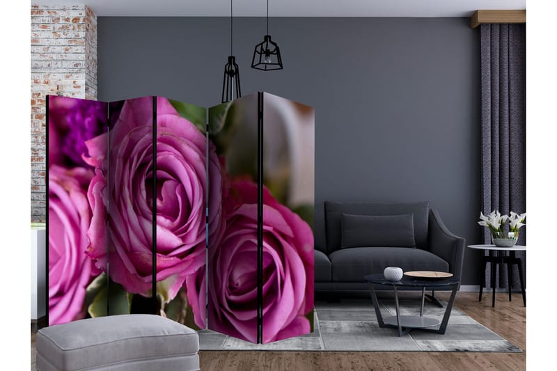 Romdeler - Bunch of lila flowers II 225x172 - Artgeist sp. z o. o. - Innredning - Romdelere - Bretteskjerm