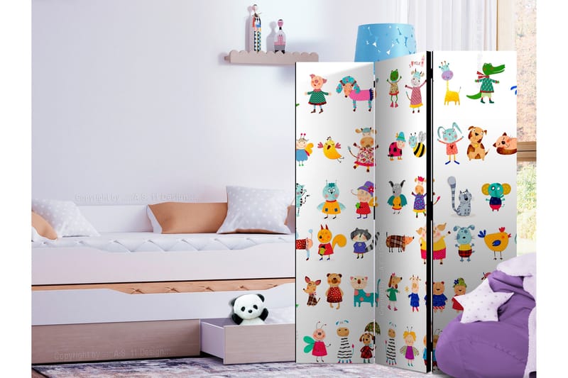 Romdeler Cartoon Pets 135x172 - Artgeist sp. z o. o. - Innredning - Romdelere - Bretteskjerm