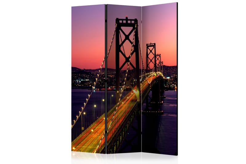 Romdeler - Charming evening in San Francisco 135x172 - Artgeist sp. z o. o. - Innredning - Romdelere - Bretteskjerm