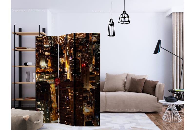 Romdeler- City by night - Chicago, USA 135x172 - Artgeist sp. z o. o. - Innredning - Romdelere - Bretteskjerm