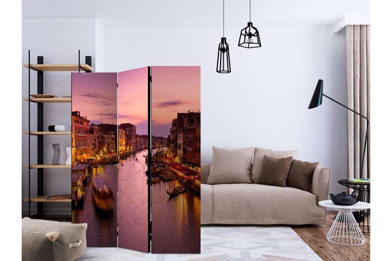 Romdeler City of Lovers, Venice by Night - Artgeist sp. z o. o. - Innredning - Romdelere - Bretteskjerm