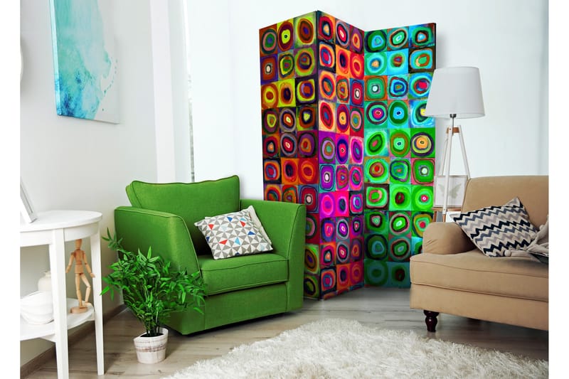 Romdeler Colorful Abstract Art 135x172 - Artgeist sp. z o. o. - Innredning - Romdelere - Bretteskjerm