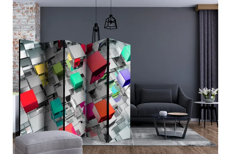 Romdeler - Colors of Metal II 225x172 - Artgeist sp. z o. o. - Innredning - Romdelere - Bretteskjerm