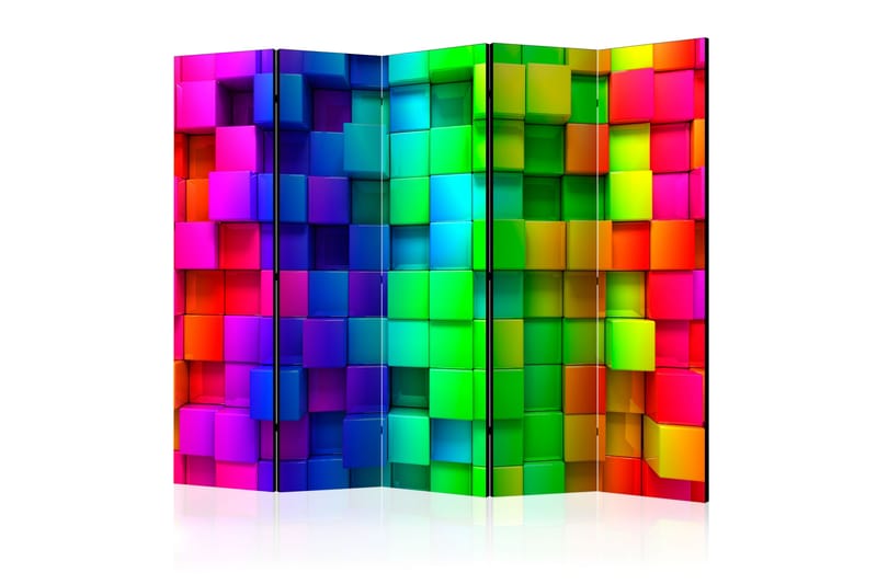 Romdeler Colourful Cubes 225x172 - Artgeist sp. z o. o. - Innredning - Romdelere - Bretteskjerm