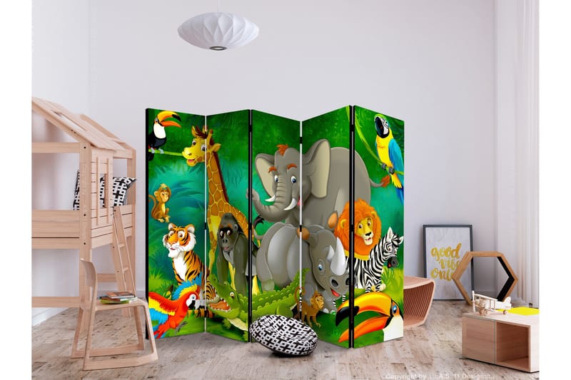 Romdeler Colourful Safari 225x172 - Artgeist sp. z o. o. - Innredning - Romdelere - Bretteskjerm