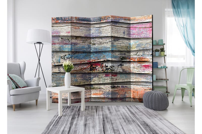 Romdeler Colourful Wood 225x172 - Artgeist sp. z o. o. - Innredning - Romdelere - Bretteskjerm