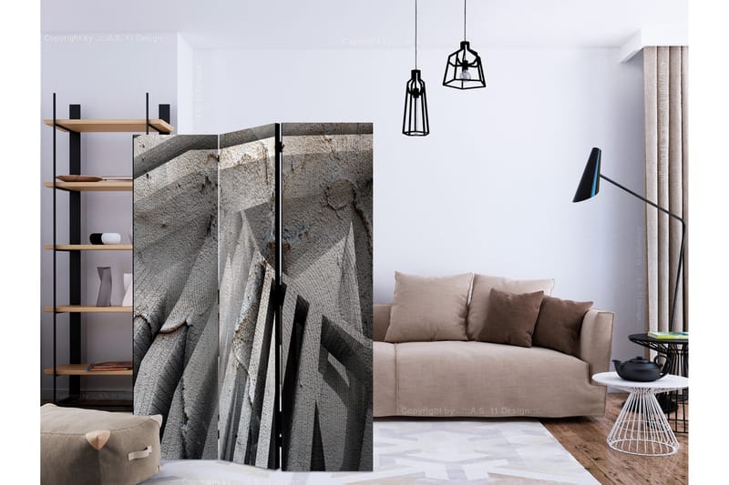 Romdeler - Concrete 3D 135x172 - Artgeist sp. z o. o. - Innredning - Romdelere - Bretteskjerm