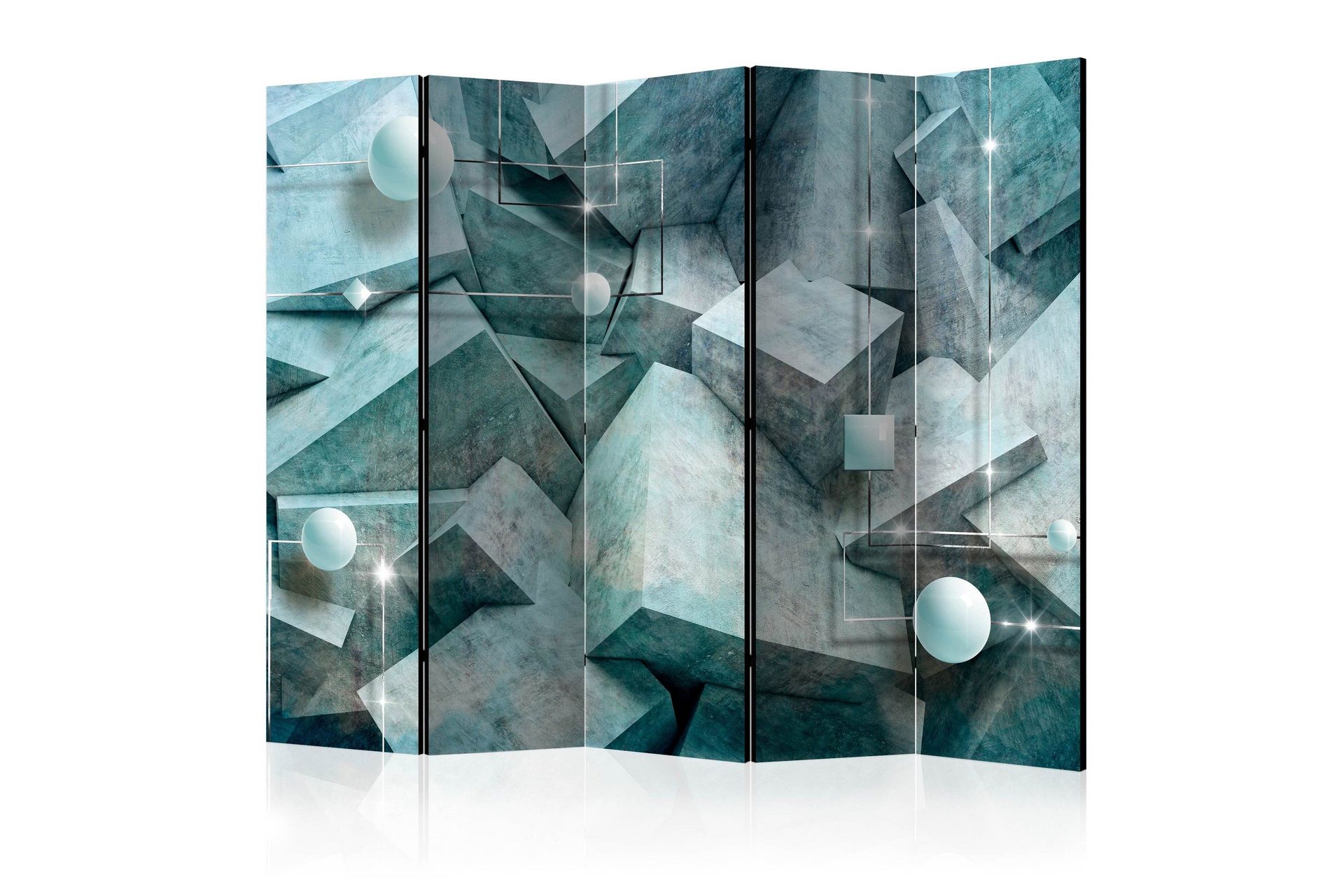 Romdeler Concrete Cubes Green II - Artgeist sp. z o. o.