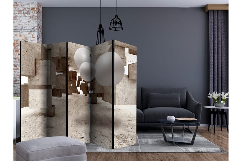 Romdeler - Concrete Maze II 225x172 - Artgeist sp. z o. o. - Innredning - Romdelere - Bretteskjerm