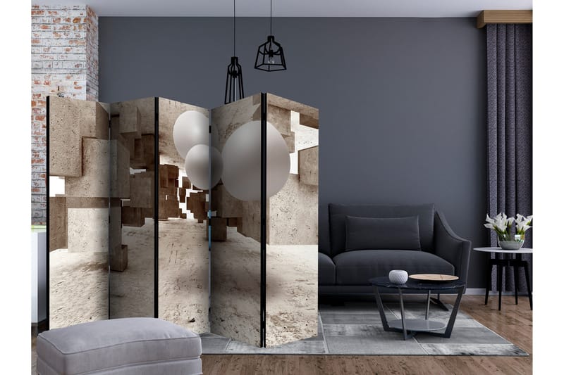 Romdeler - Concrete Maze II 225x172 - Artgeist sp. z o. o. - Innredning - Romdelere - Bretteskjerm