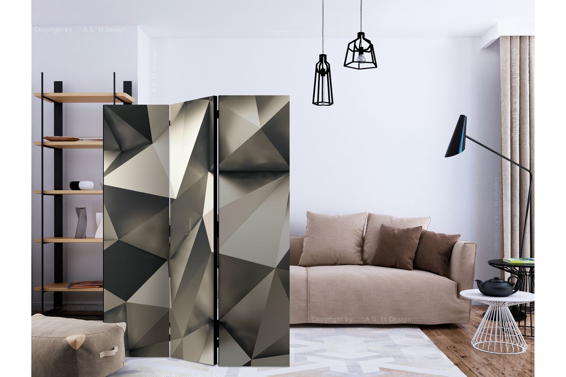 Romdeler - Cosmic Silver 135x172 - Artgeist sp. z o. o. - Innredning - Romdelere - Bretteskjerm