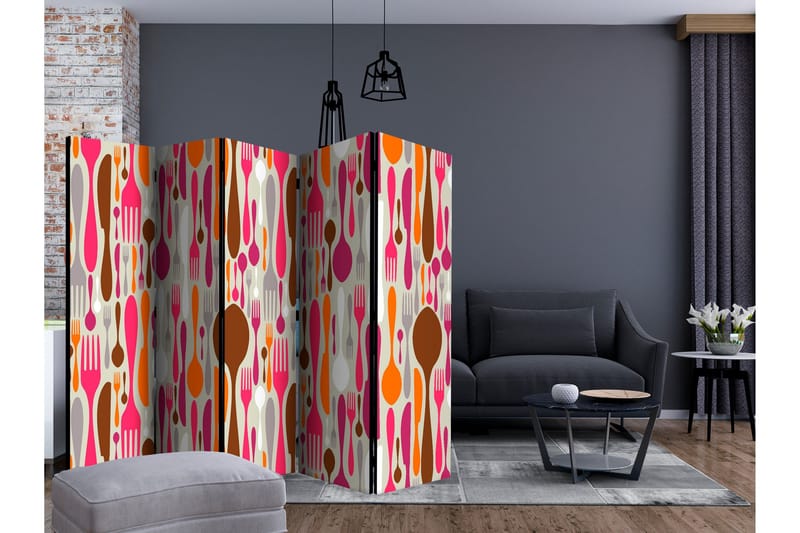 Romdeler - Cutlery - pink and violet II 225x172 - Artgeist sp. z o. o. - Innredning - Romdelere - Bretteskjerm