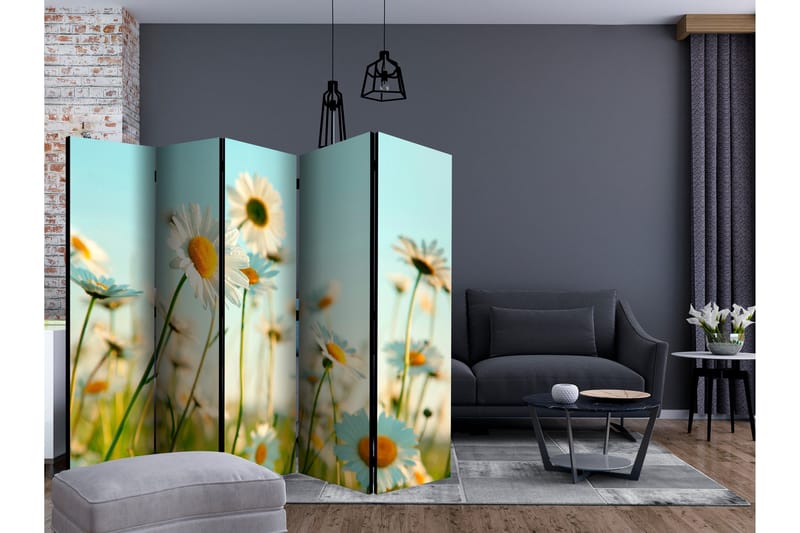Romdeler - Daisies - spring meadow II 225x172 - Artgeist sp. z o. o. - Innredning - Romdelere - Bretteskjerm
