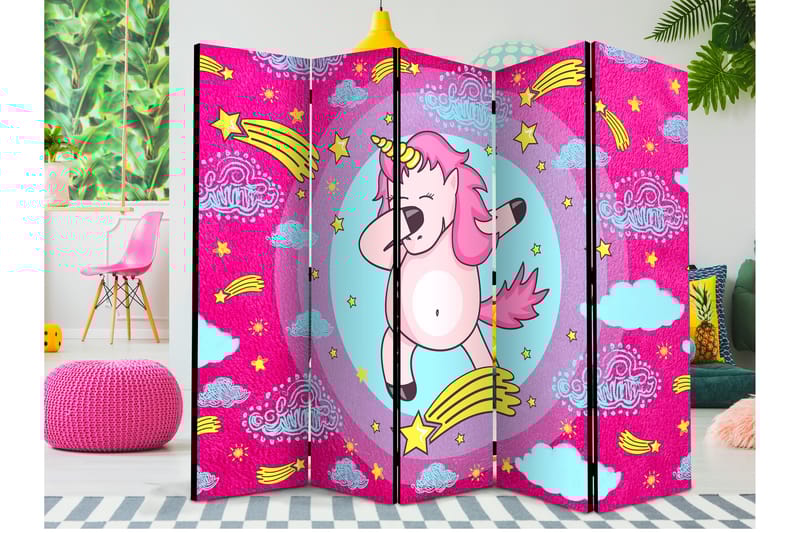 Romdeler Dancing Unicorn II 225x172 cm - Artgeist sp. z o. o. - Innredning - Romdelere - Bretteskjerm