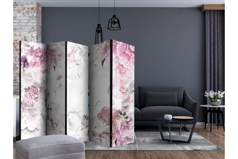 Romdeler - Dancing peonies II 225x172 - Artgeist sp. z o. o. - Innredning - Romdelere - Bretteskjerm