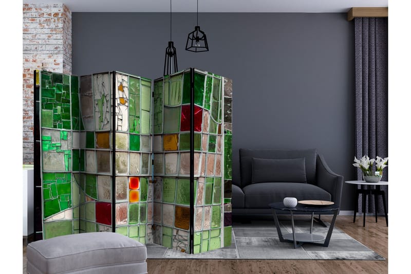 Romdeler - Emerald Stained Glass II 225x172 - Artgeist sp. z o. o. - Innredning - Romdelere - Bretteskjerm