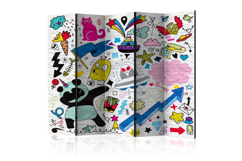 Romdeler Energetic Panda II 222x517 cm - Artgeist sp. z o. o. - Innredning - Romdelere - Bretteskjerm