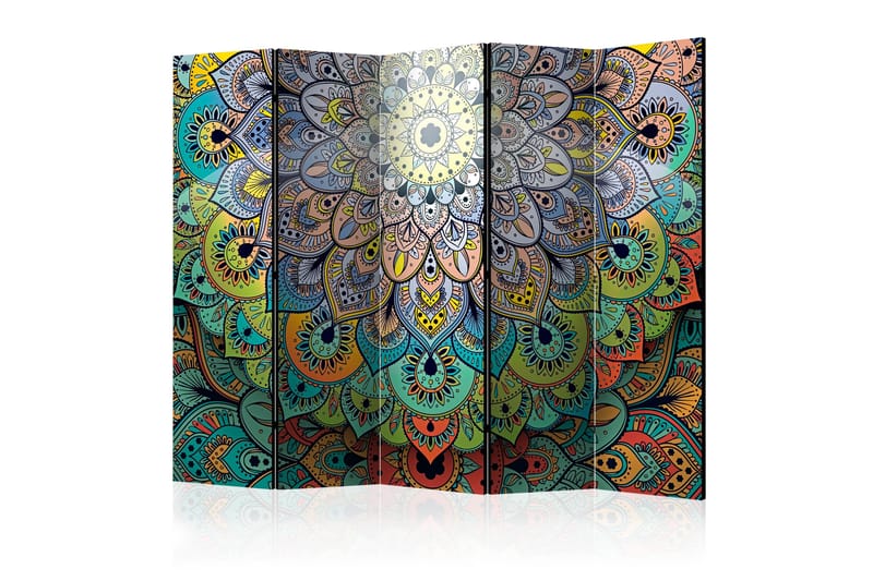 Romdeler Fargerik Stained Glass II 222x517 cm - Artgeist sp. z o. o. - Innredning - Romdelere - Bretteskjerm